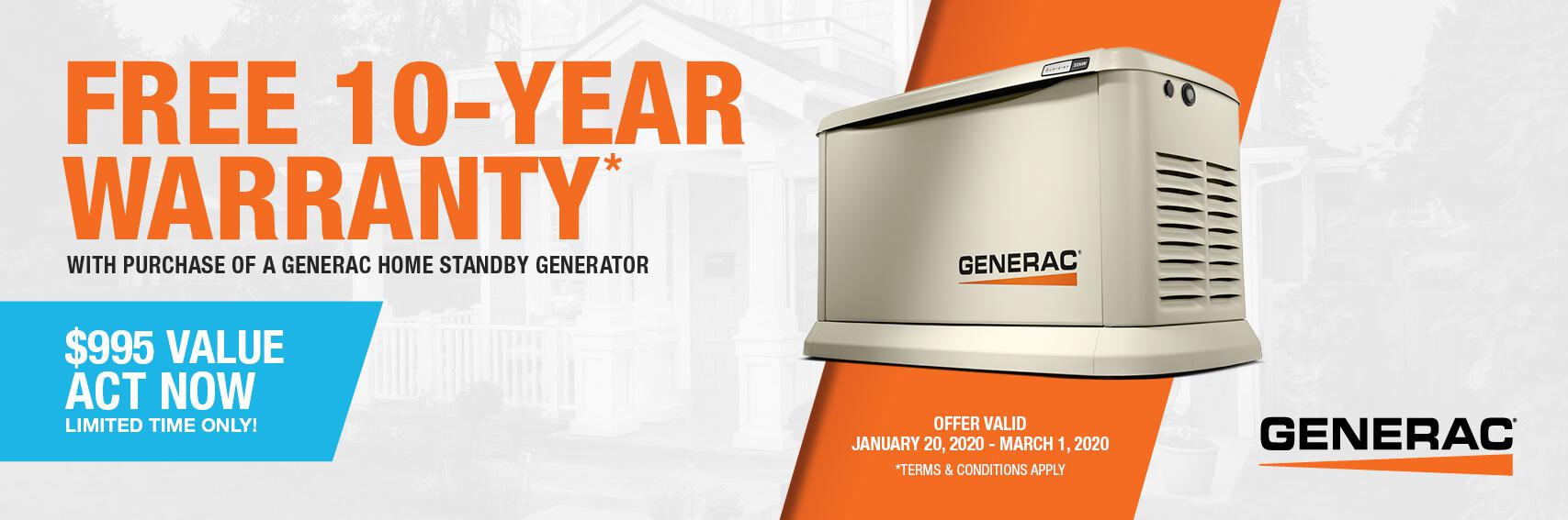 Homestandby Generator Deal | Warranty Offer | Generac Dealer | Hooks, TX